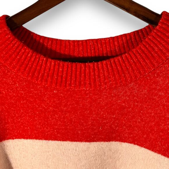 A New Day Sweater Stripe Oversized Pullover Crew Neck Women’s XL Color Block - Picture 5 of 10